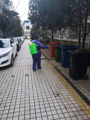 黨旗飄揚(yáng)在長安社區(qū) 保潔力量全力以赴戰(zhàn)疫情